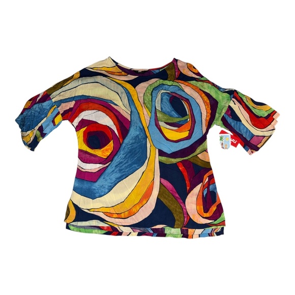 Jams World Tops - NWT Jams World Hawaii Chrome Rose Tunic Top S